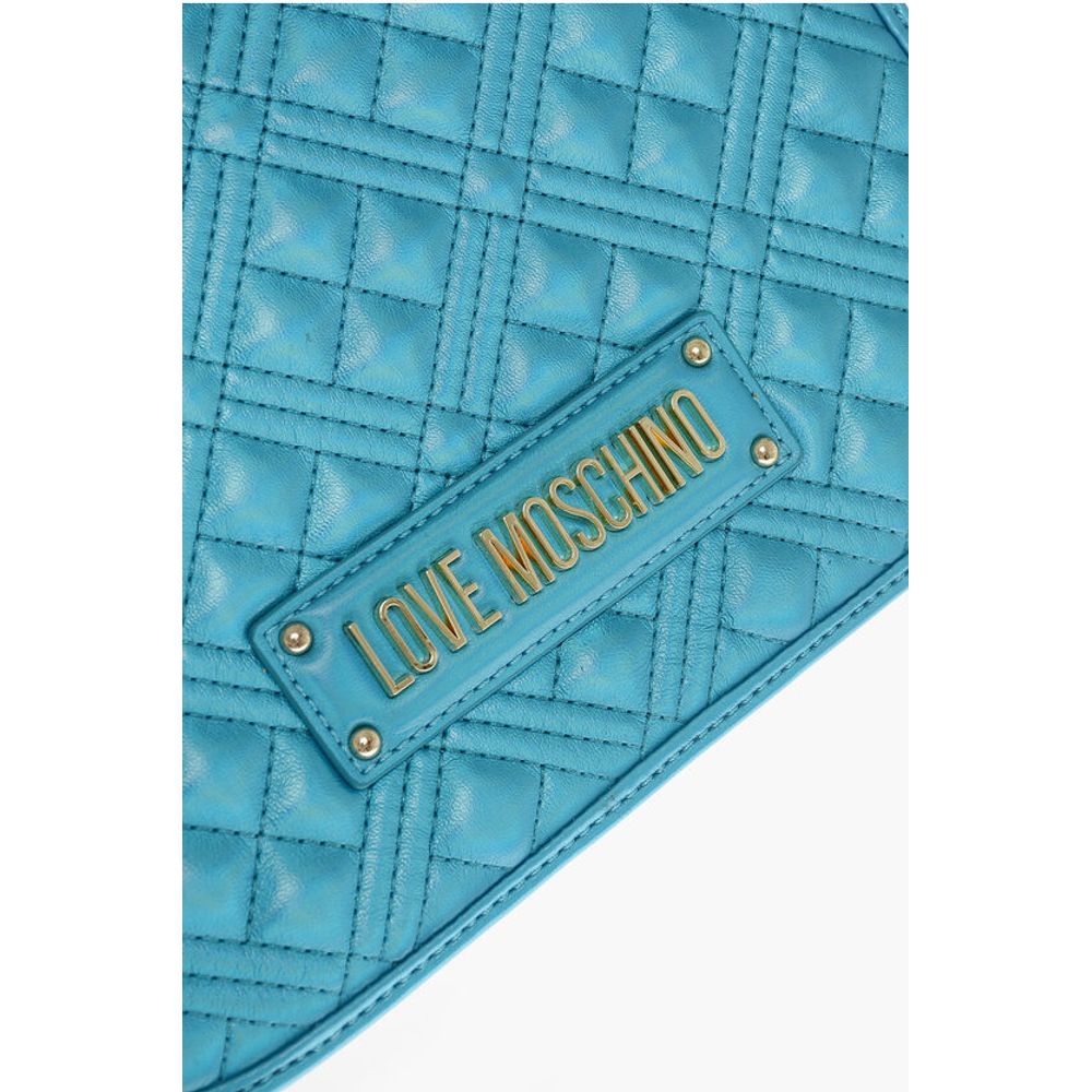 Moschino LOVE MOSCHINO Faux Leather Quilted Shoulder Bag Laminated Ef
