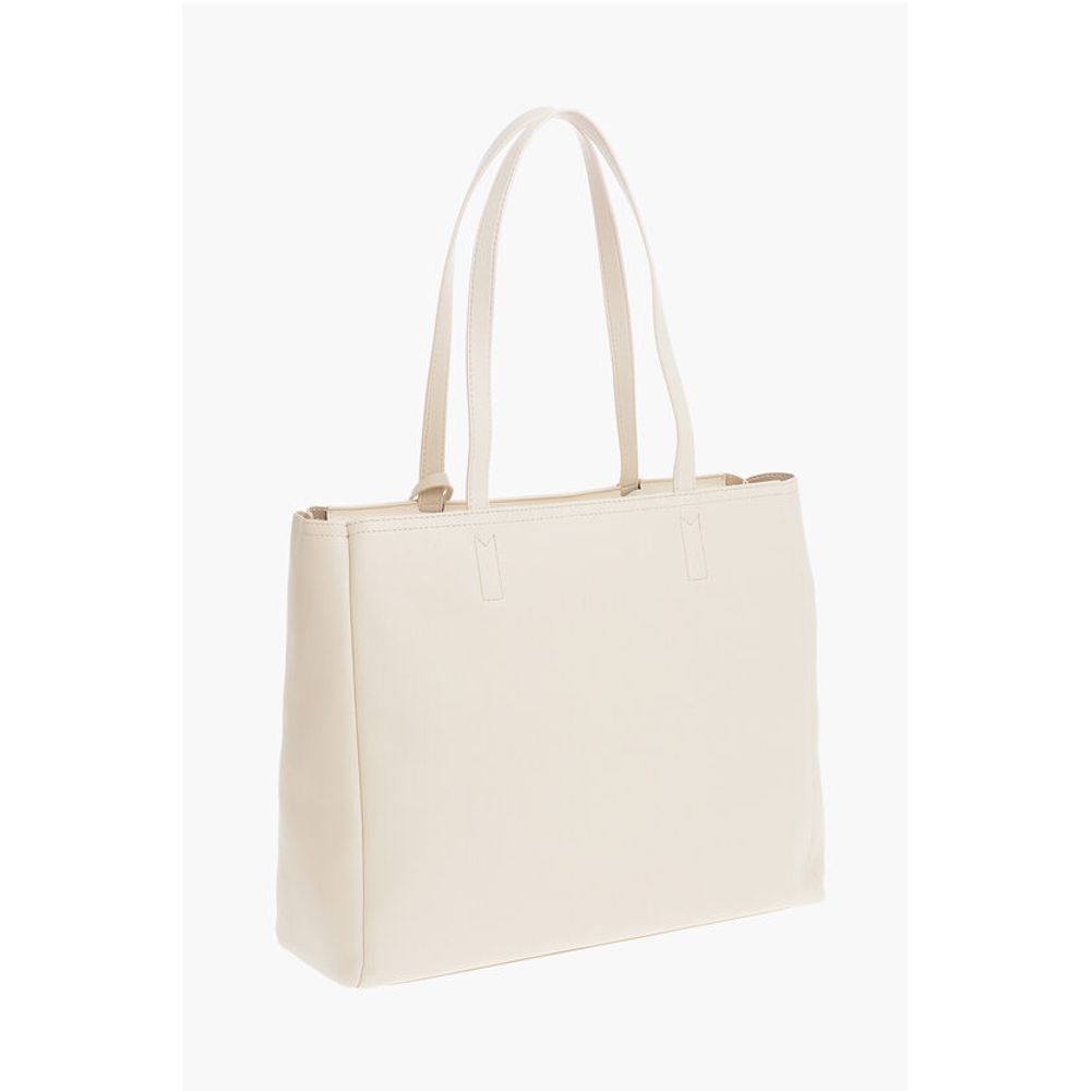 Moschino LOVE Faux Leather Tote Bag with Golden Logo