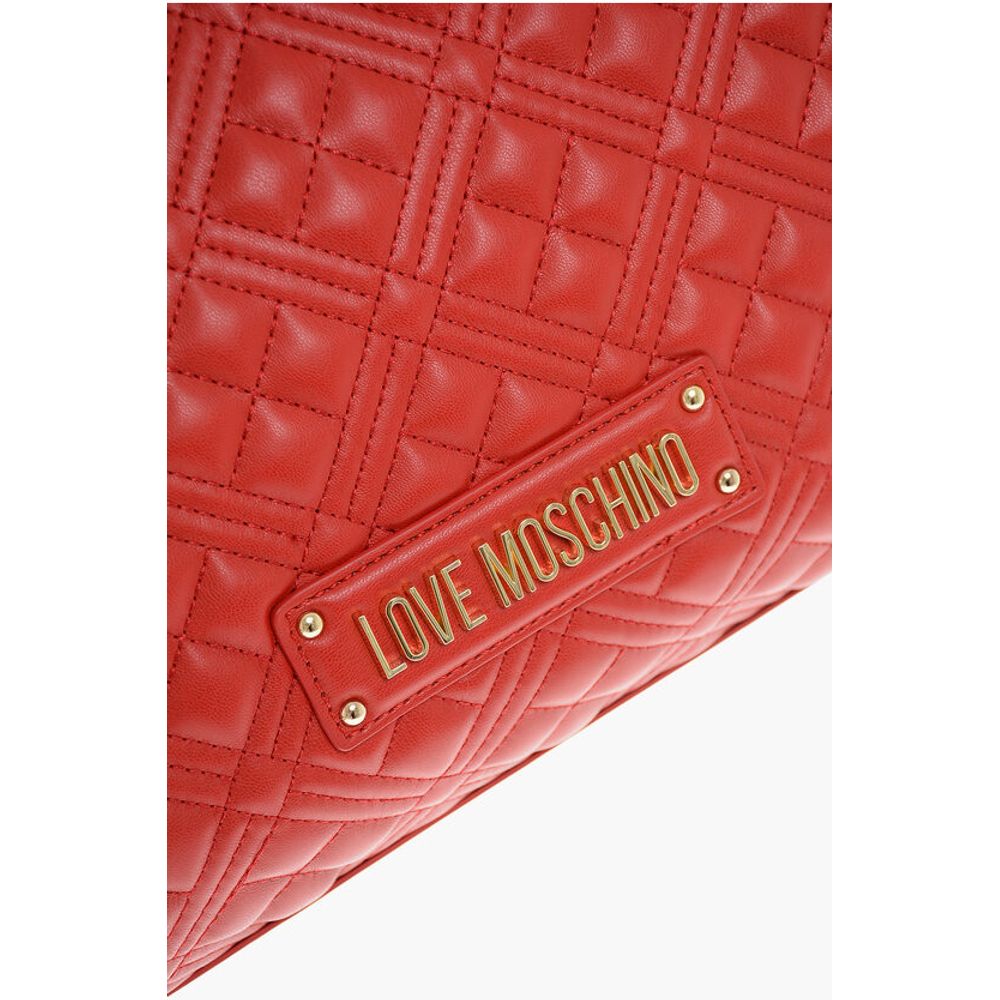 Moschino LOVE Quilted Tote Bag with Golden Chain