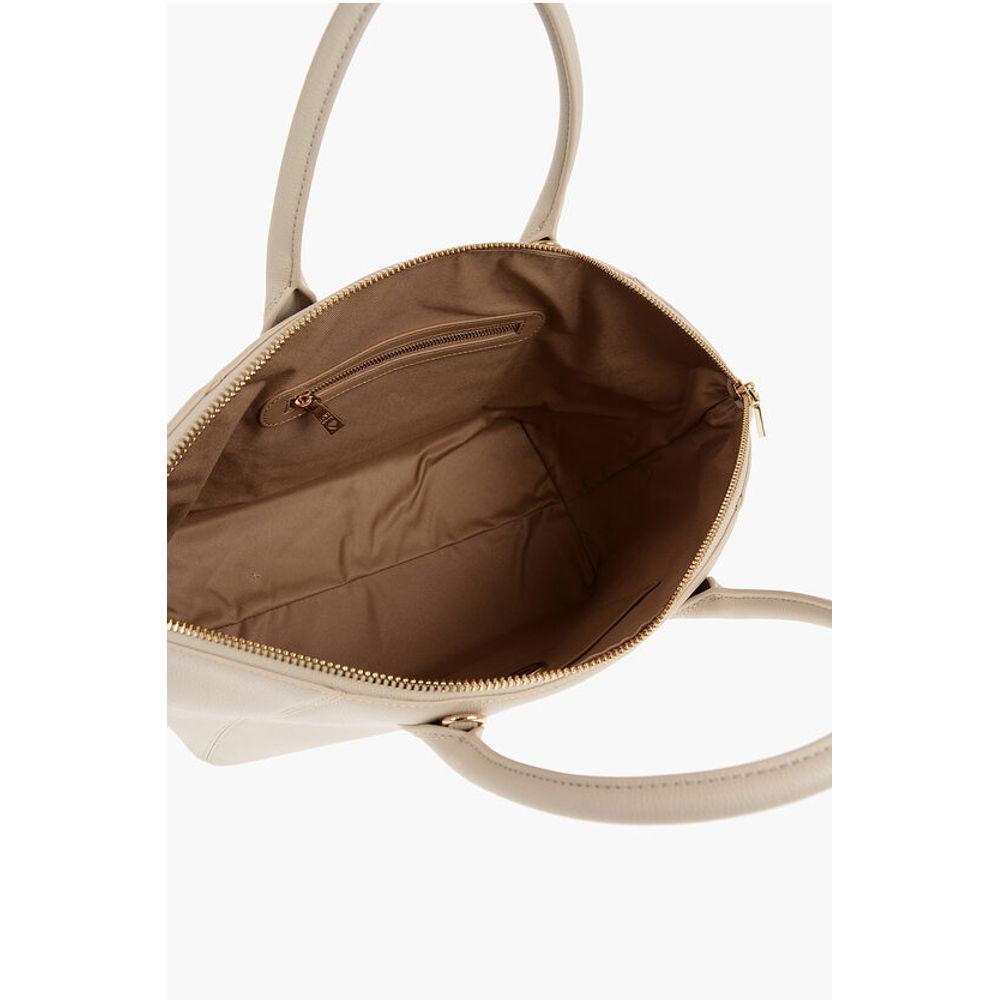 Moschino LOVE Faux Leather Tote Bag with Golden Logo