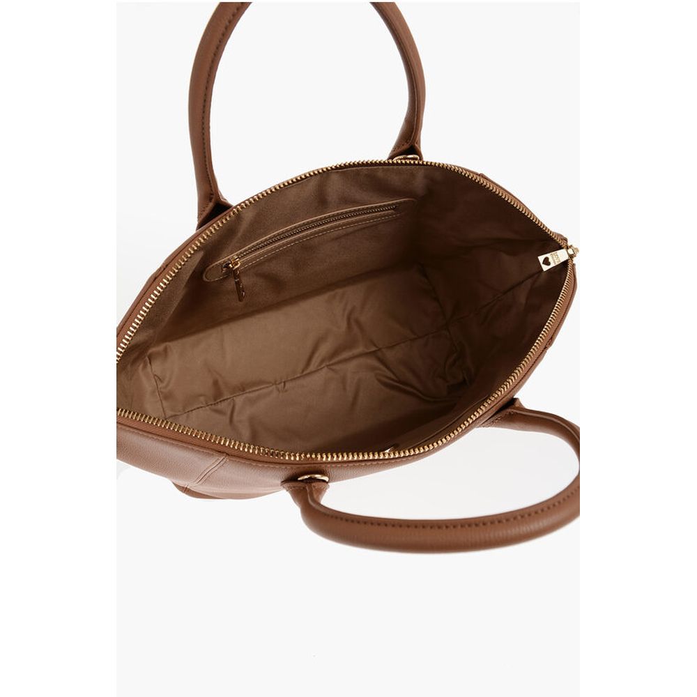 Moschino LOVE Faux Leather Tote Bag with Golden Logo