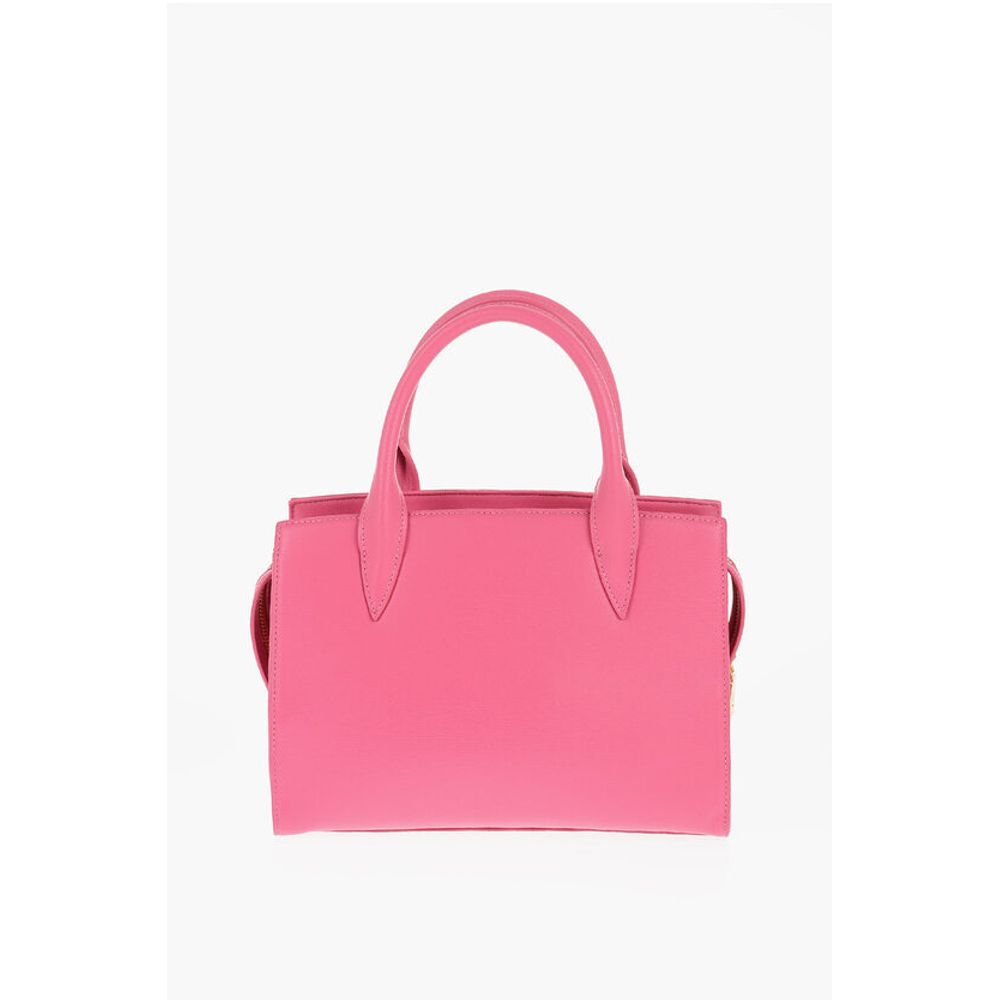 Moschino LOVE Solid Color Tote Bag with Golden Logo