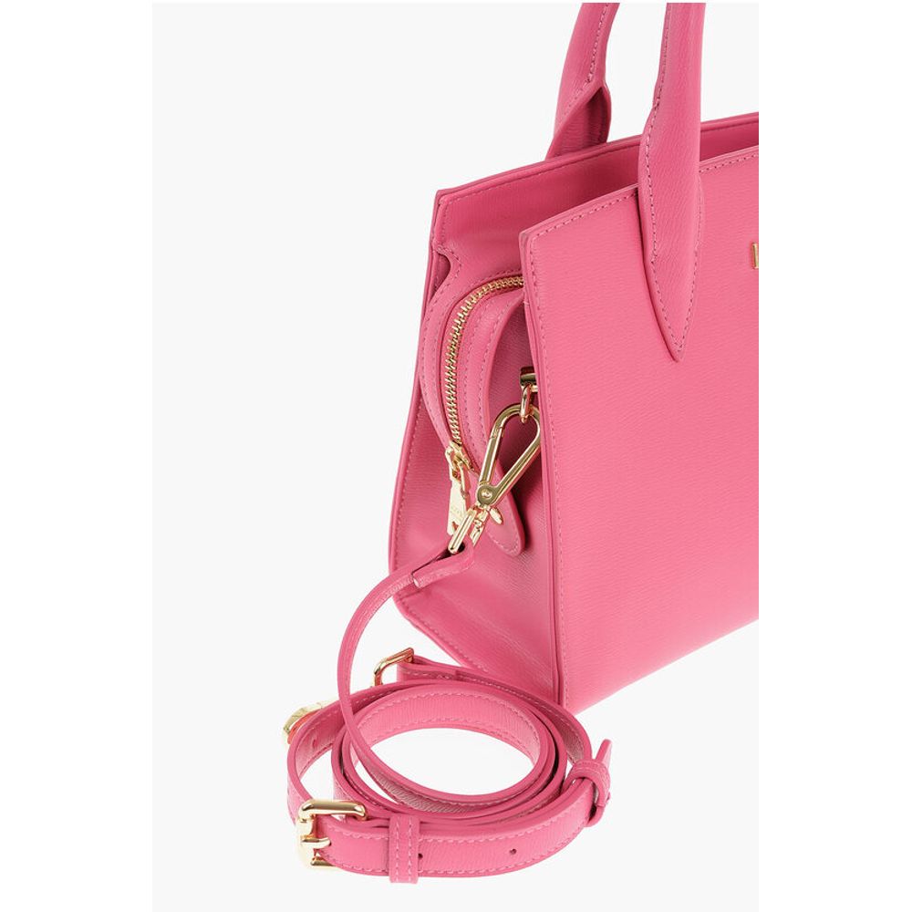 Moschino LOVE Solid Color Tote Bag with Golden Logo