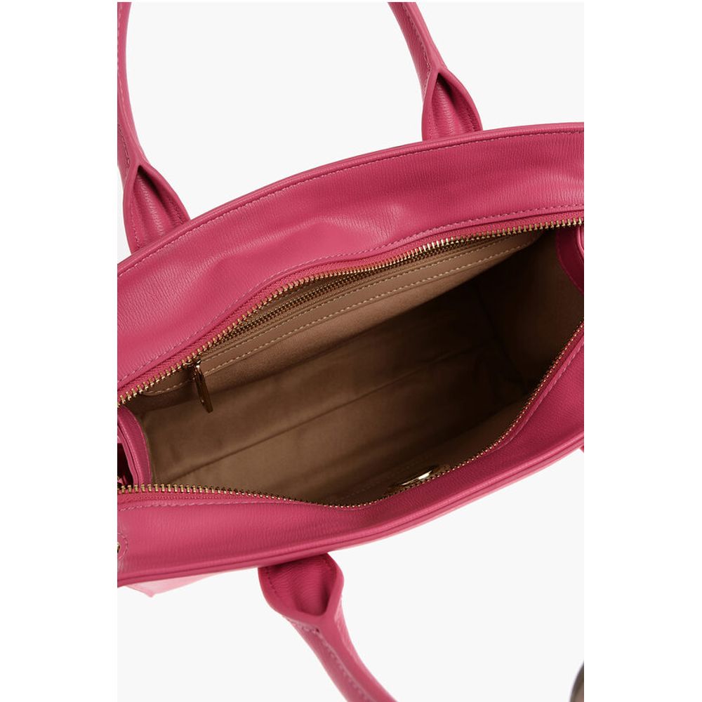 Moschino LOVE Solid Color Tote Bag with Golden Logo