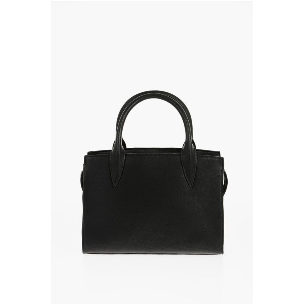 Moschino LOVE Solid Color Tote Bag with Golden Logo