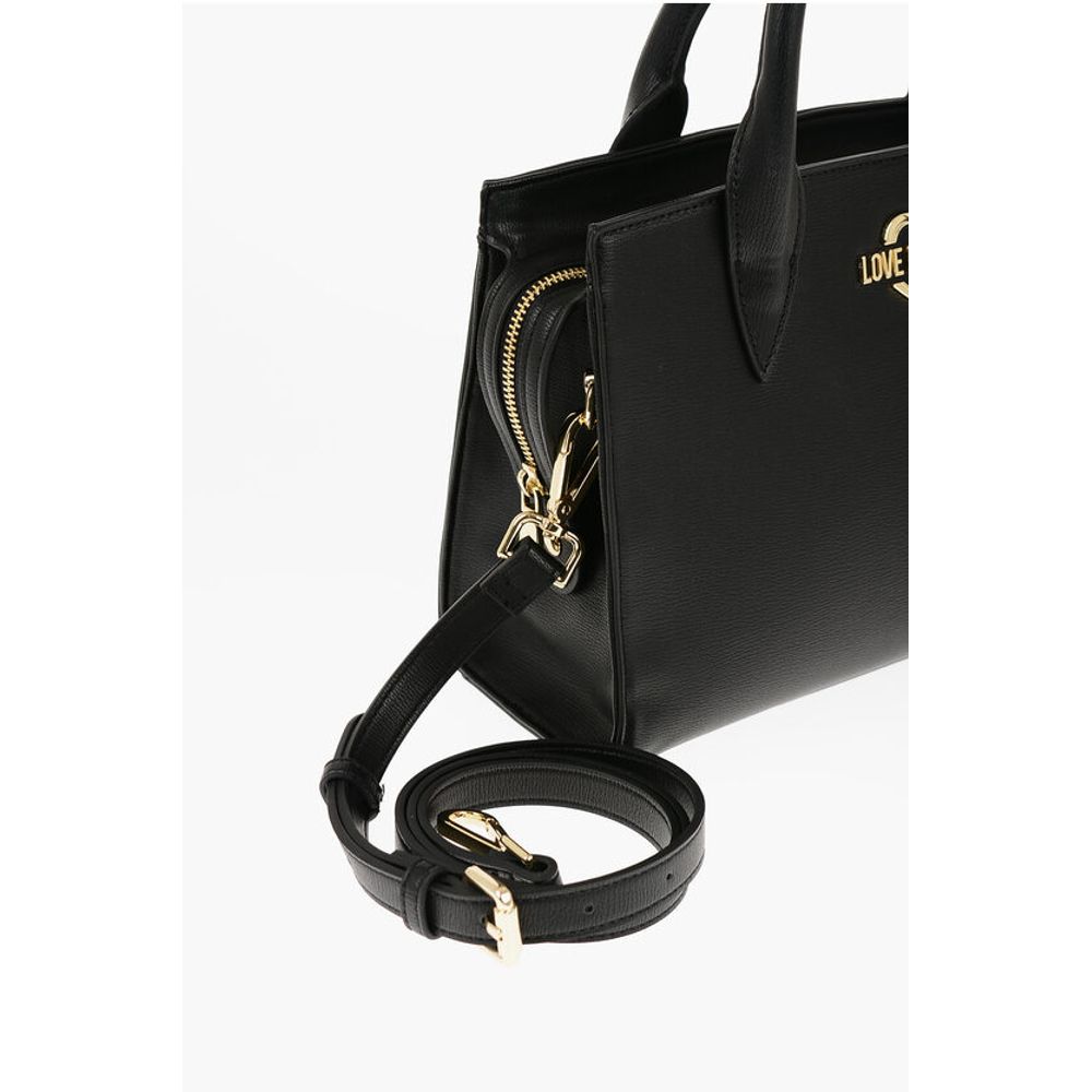 Moschino LOVE Solid Color Tote Bag with Golden Logo