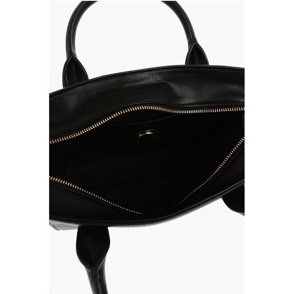 Moschino LOVE Solid Color Tote Bag with Golden Logo