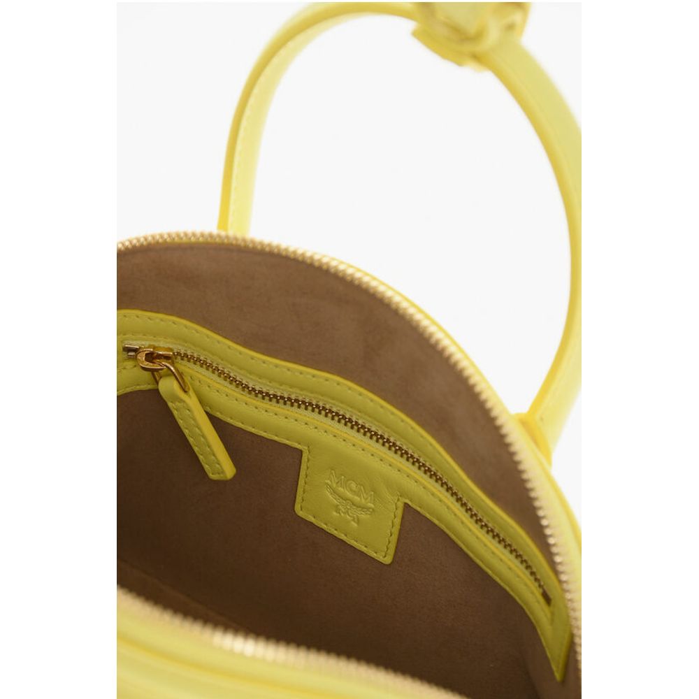 MCM Leather ANNA Crossboby Bag with Gold Metal Logo Plaque
