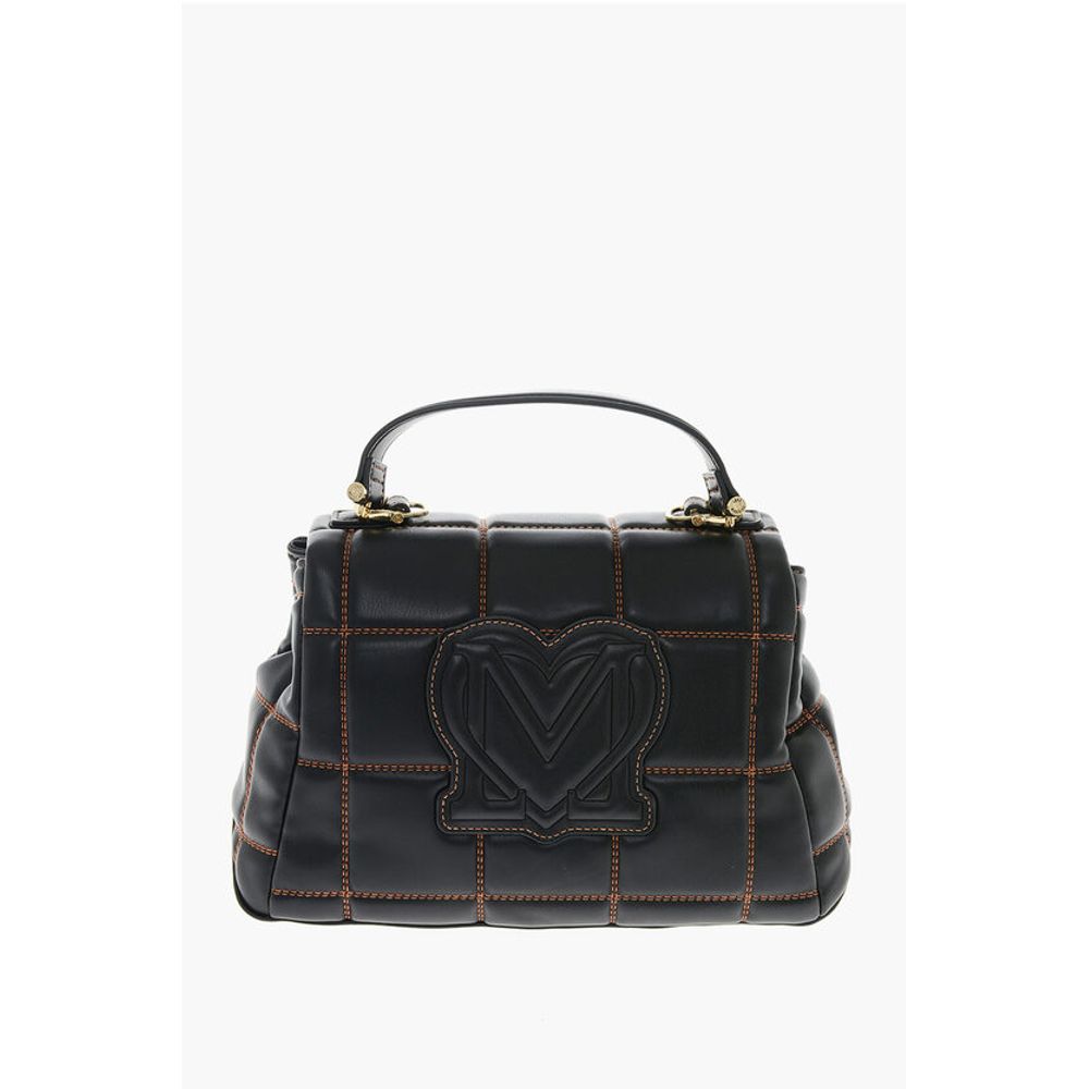 Moschino LOVE Quilted Faux Leather Bag with Golden Logo