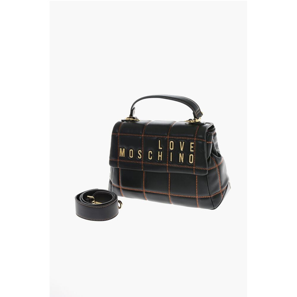 Moschino LOVE Quilted Faux Leather Bag with Golden Logo
