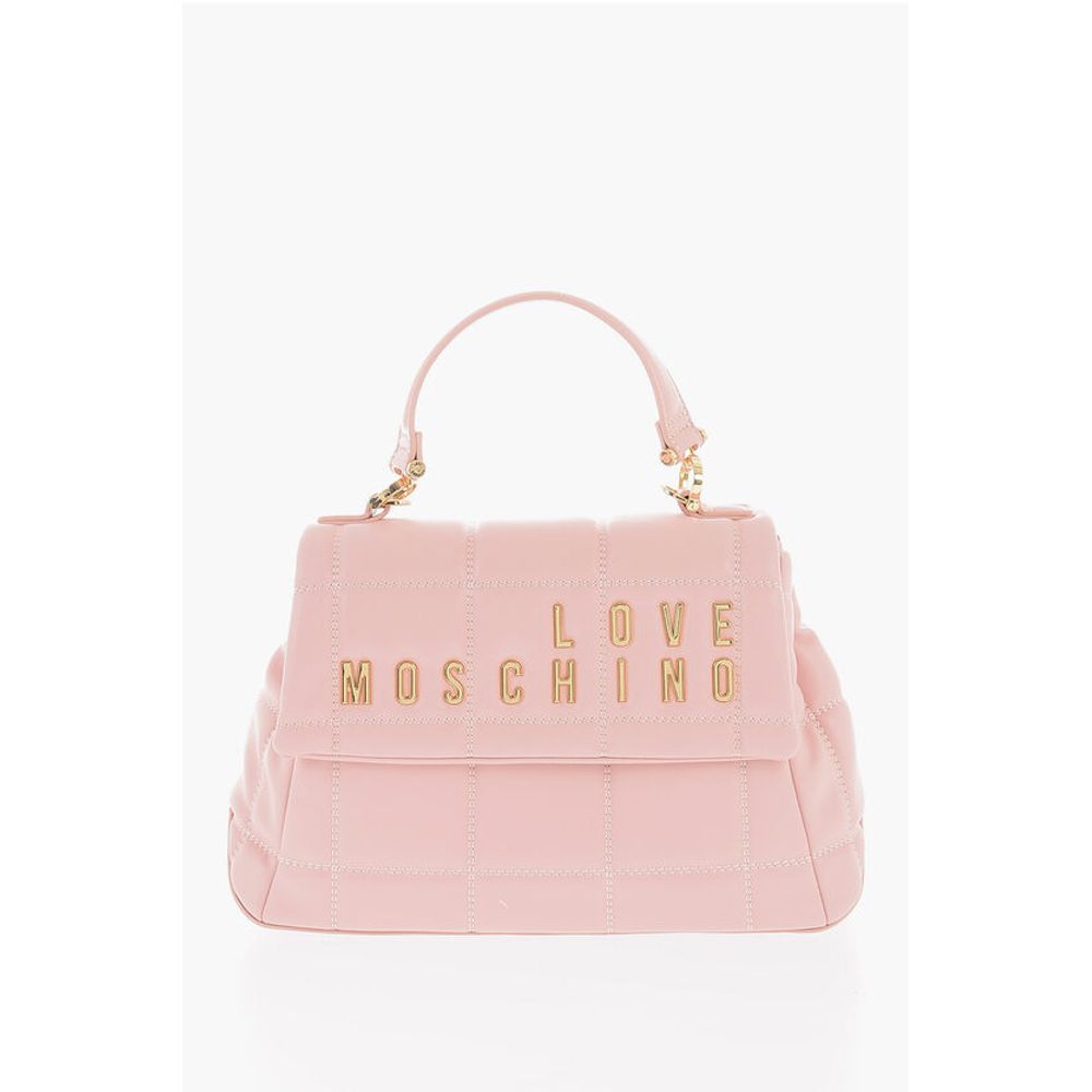 Moschino LOVE Quilted Faux Leather Bag with Golden Logo