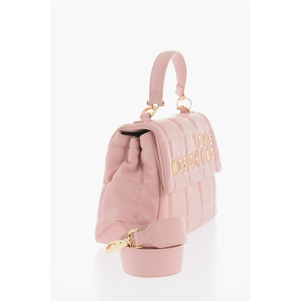 Moschino LOVE Quilted Faux Leather Bag with Golden Logo