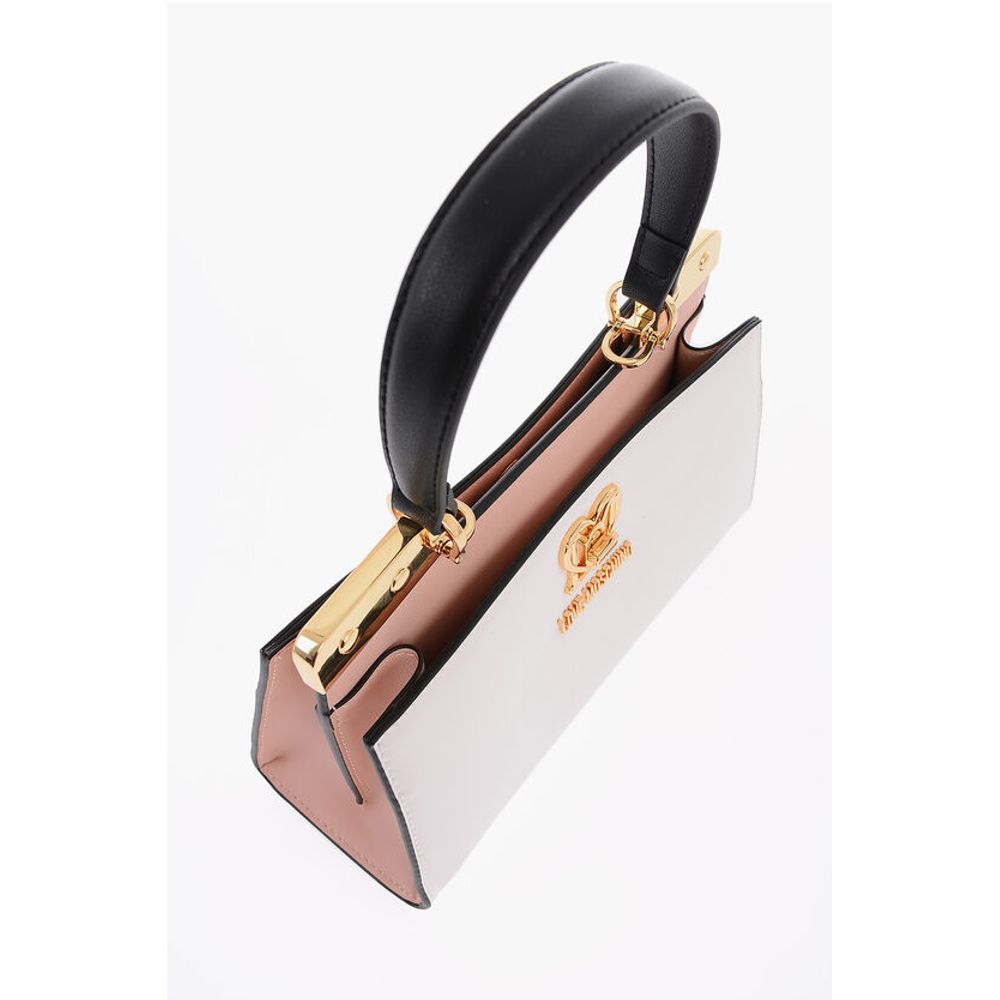 Moschino LOVE Faux Leather Handbag with Golden Details