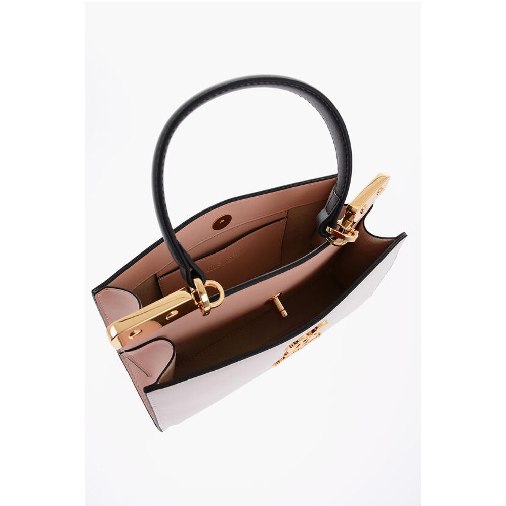 Moschino LOVE Faux Leather Handbag with Golden Details