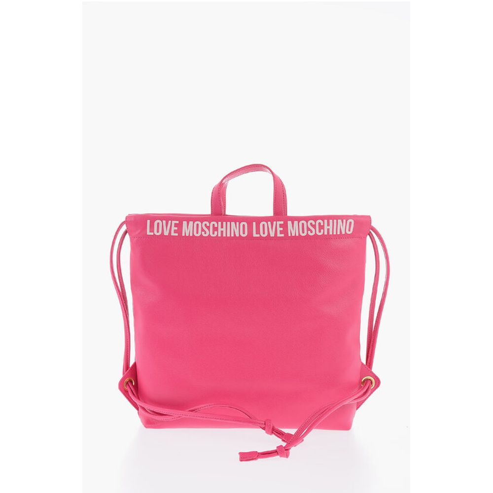 Moschino LOVE Faux Leather Handbag with Printed Logo