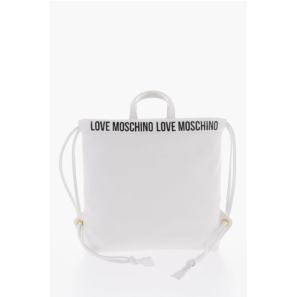 Moschino LOVE Faux Leather Handbag with Printed Logo
