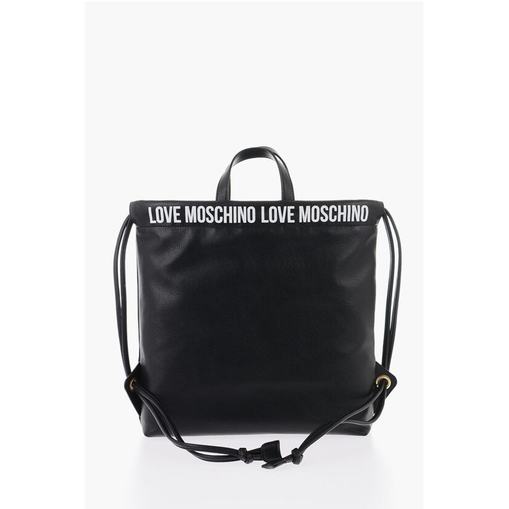 Moschino LOVE Faux Leather Handbag with Printed Logo