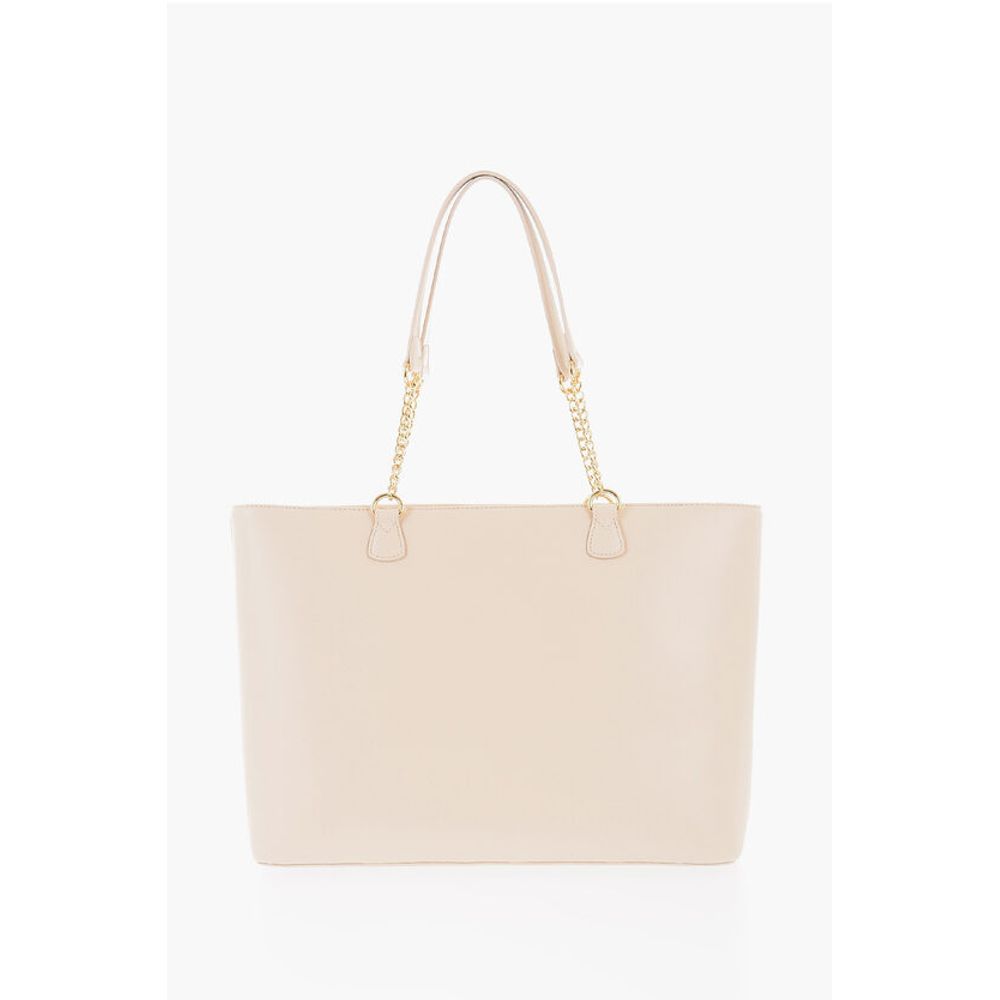 Moschino LOVE Faux Leather Tote Bag with Golden Details