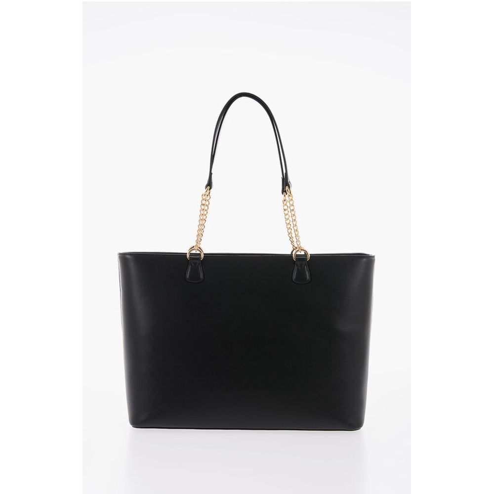 Moschino LOVE Faux Leather Tote Bag with Golden Details