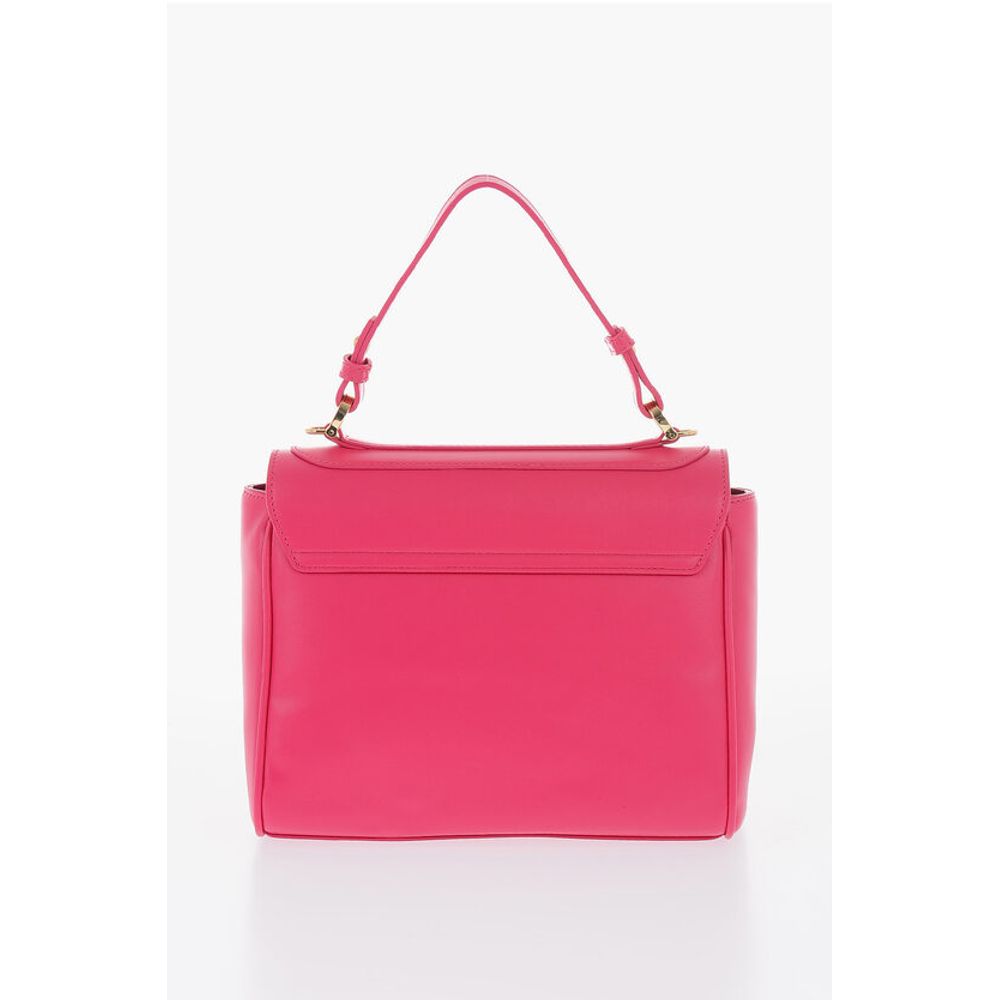 Moschino LOVE Faux Leather Shoulder Bag with Metal Golden Logo