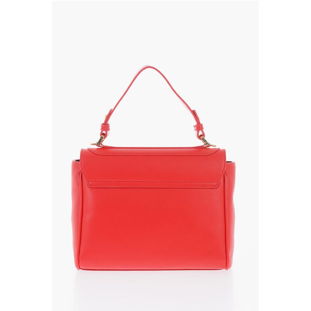 Moschino LOVE Faux Leather Shoulder Bag with Metal Golden Logo