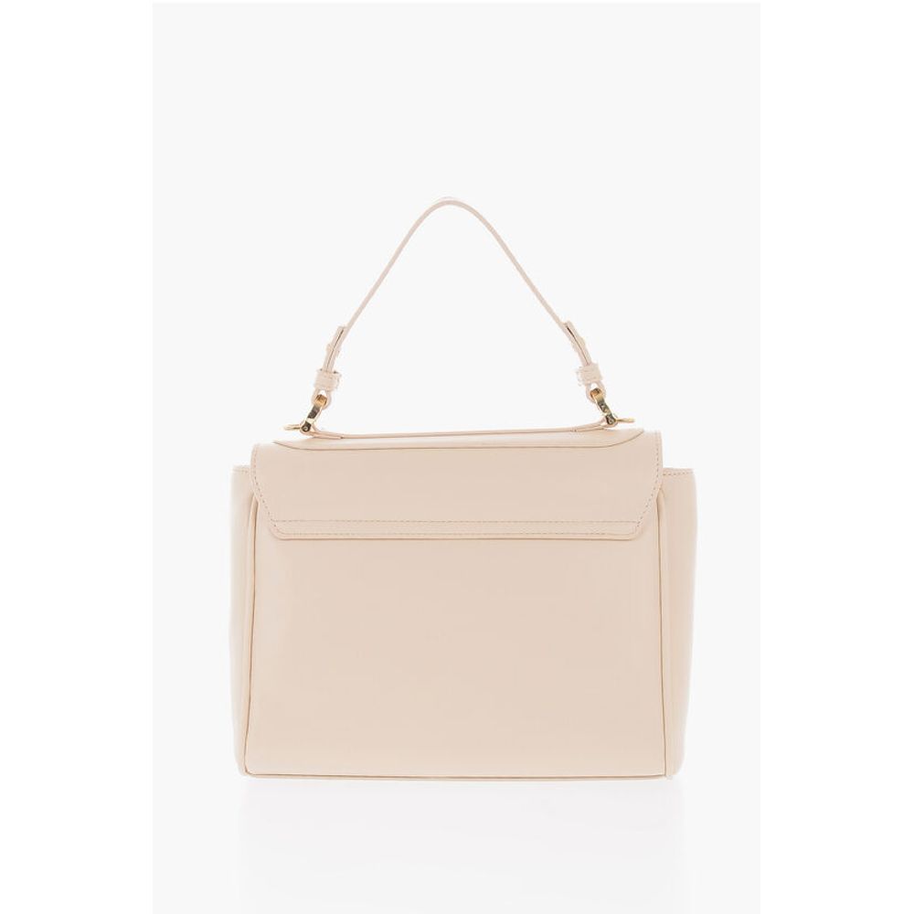 Moschino LOVE Faux Leather Shoulder Bag with Metal Golden Logo