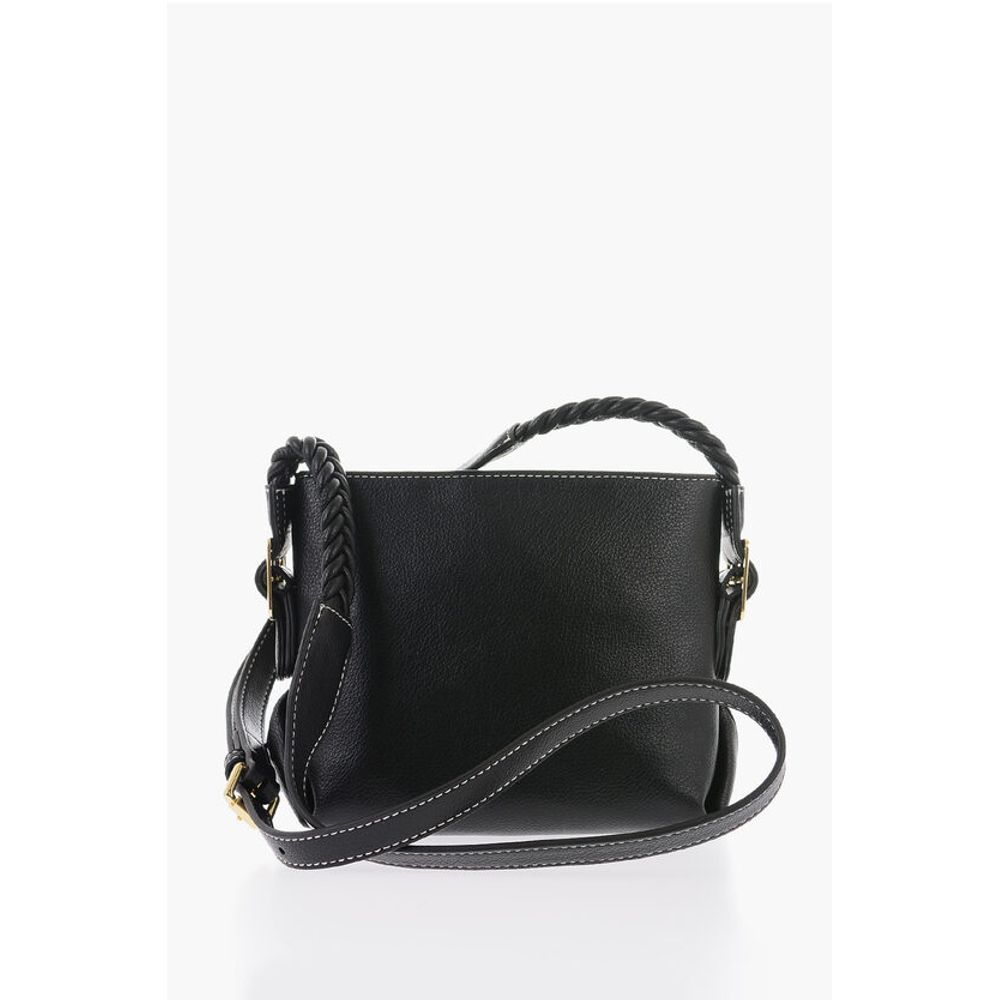 Moschino LOVE Faux Leather Crossbody Bag with Braided Details