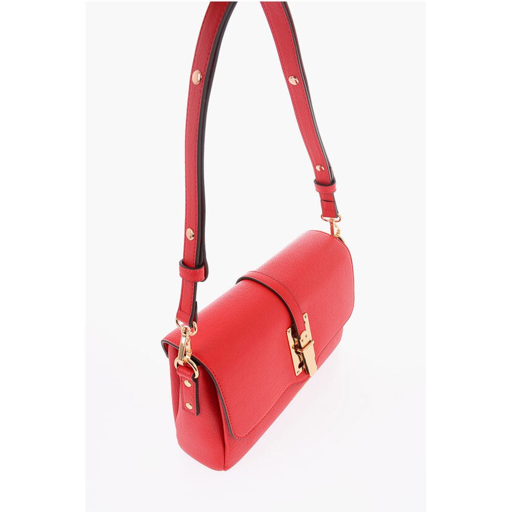 Moschino LOVE Faux Leather Shoulder Bag With Maxi Logo on the Back