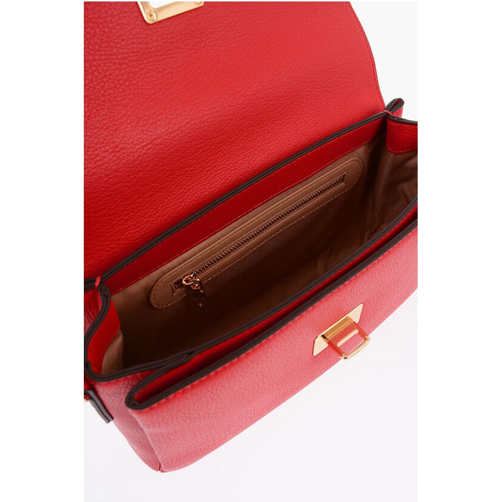 Moschino LOVE Faux Leather Shoulder Bag With Maxi Logo on the Back
