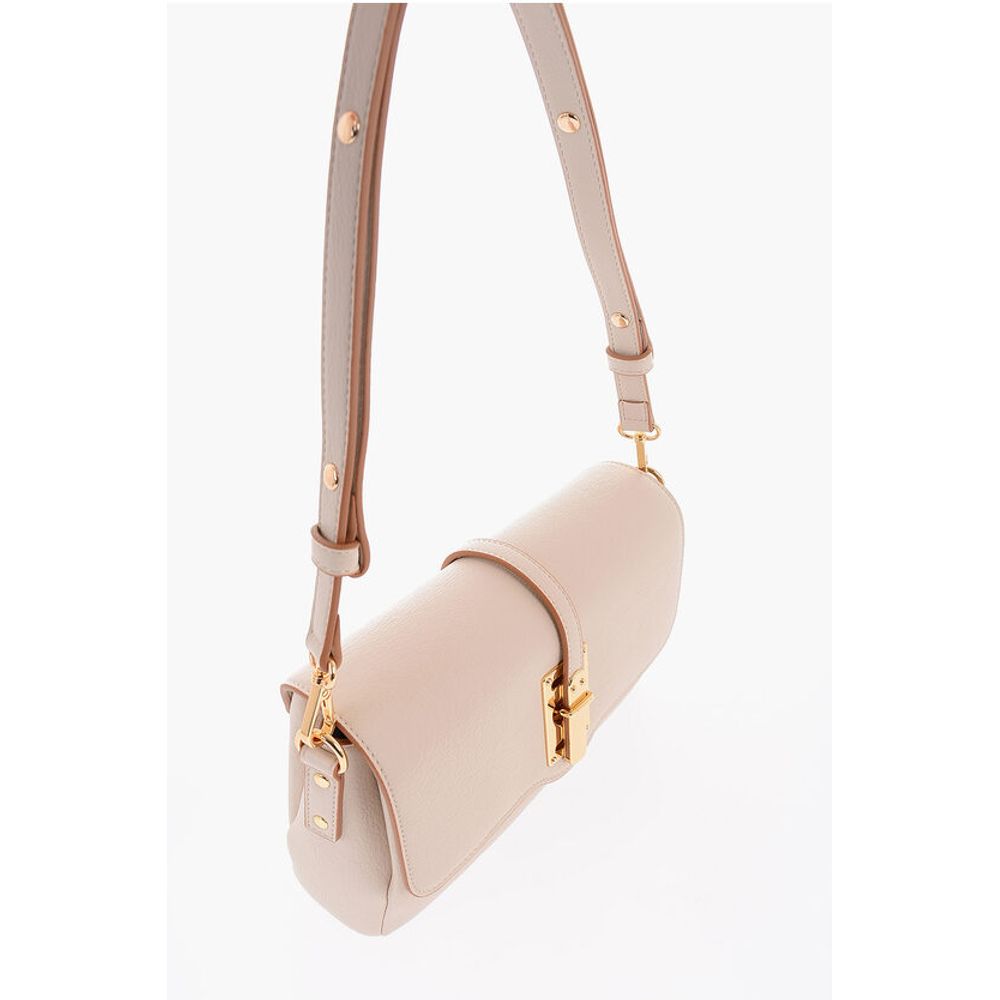 Moschino LOVE Faux Leather Shoulder Bag with Golden Details