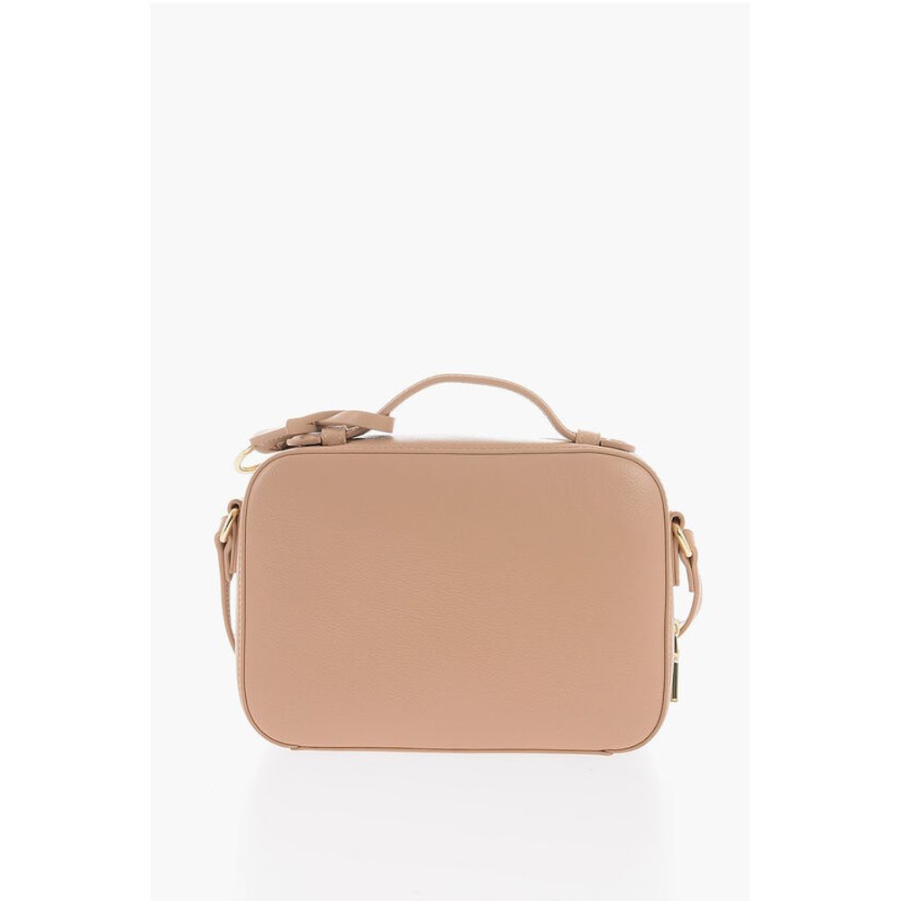 Moschino LOVE Faux Leather Crossbody Bag with Golden Logo