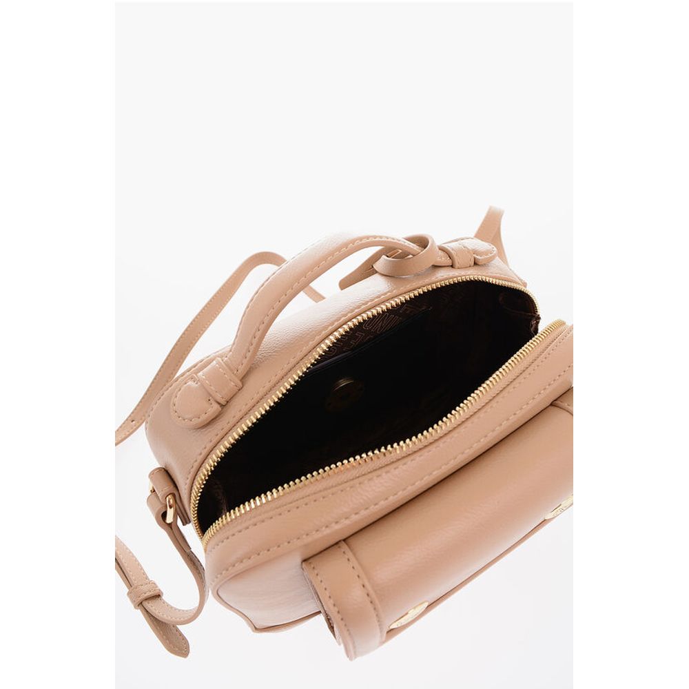 Moschino LOVE Faux Leather Crossbody Bag with Golden Logo