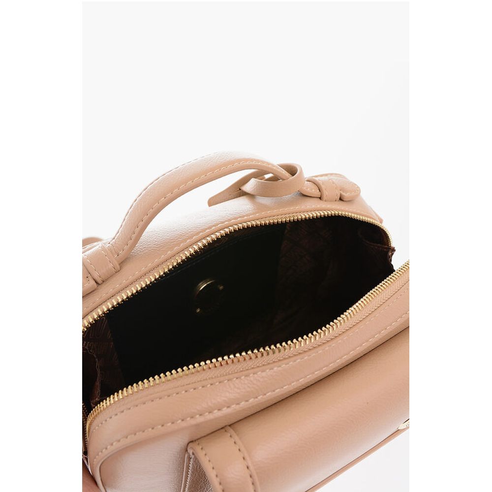 Moschino LOVE Faux Leather Crossbody Bag with Golden Logo