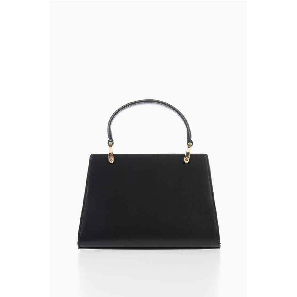 Moschino LOVE Solid Color Handbag with Removable Faux Fur Handle