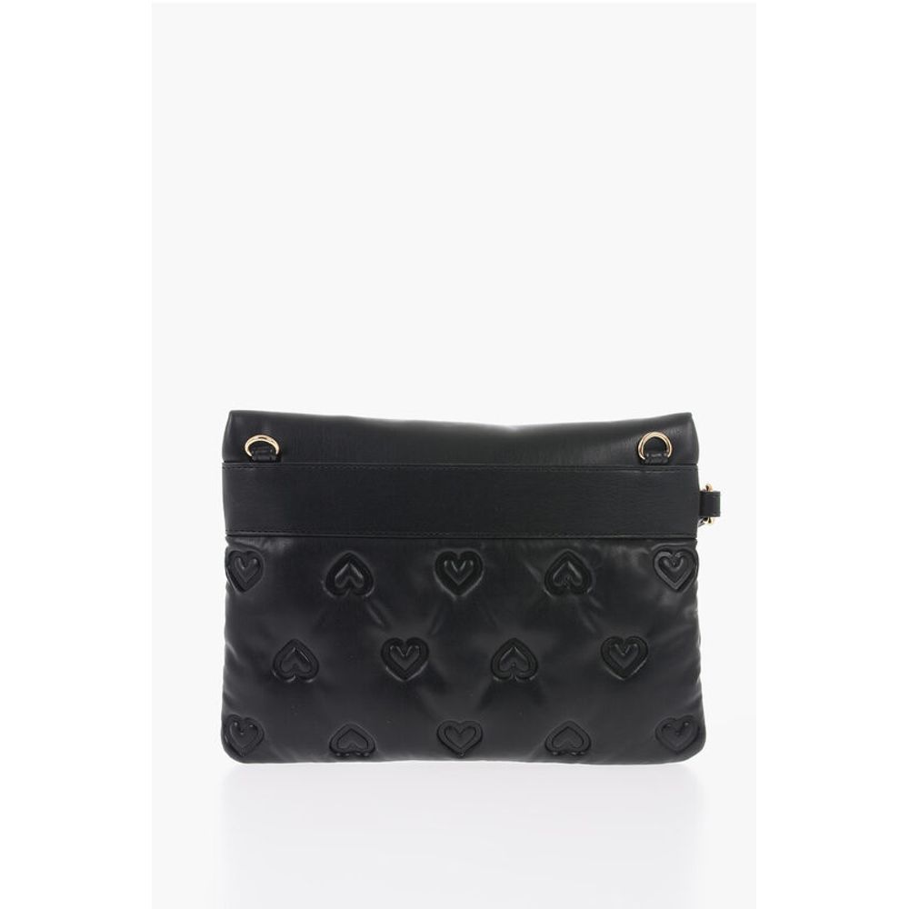 Moschino LOVE Hearts Embossed Faux Leather Handbag