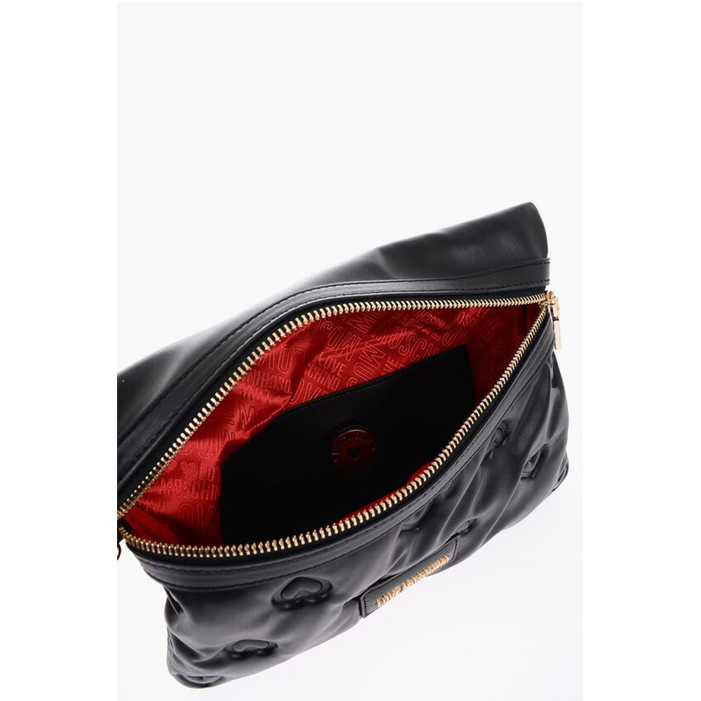 Moschino LOVE Hearts Embossed Faux Leather Handbag