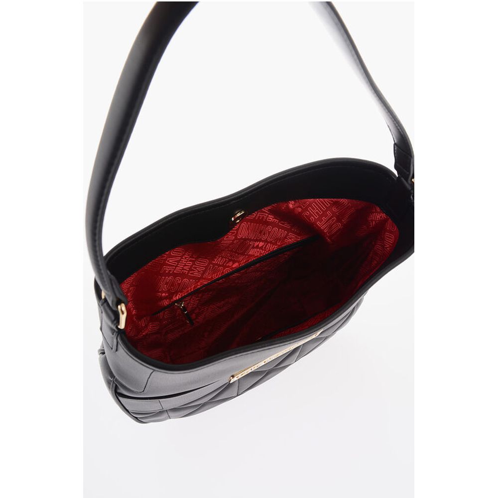 Moschino LOVE Faux Leather Bag with Removable Shoulder Strap