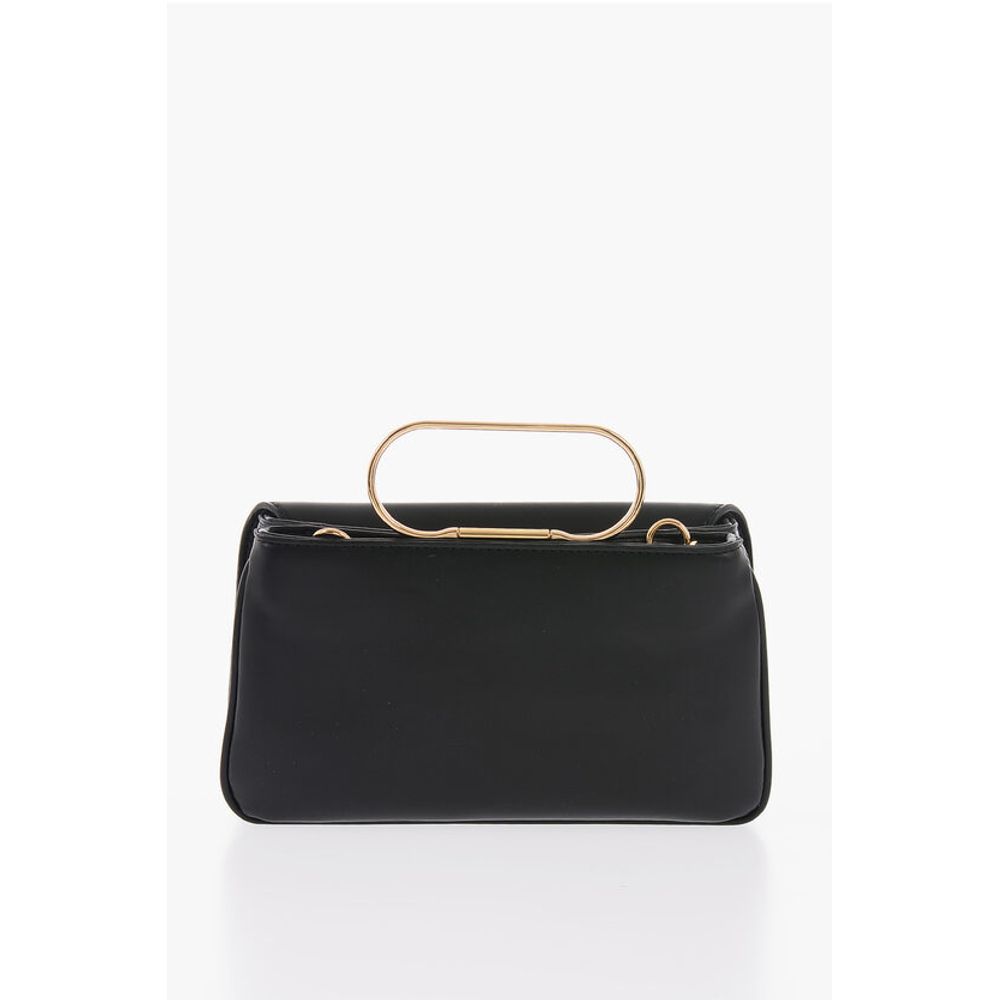 Moschino LOVE Solid Color Handbag with Removable Faux Fur Handle