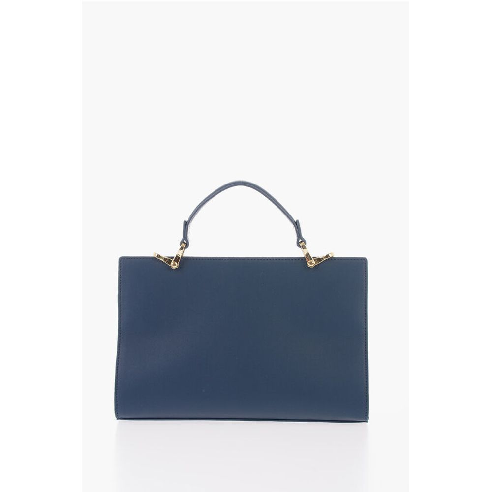 Moschino LOVE Solid Color bag with Removable Faux Fur Handle