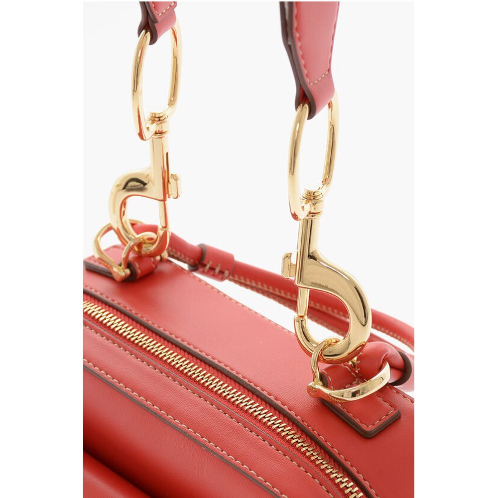 Moschino LOVE Faux Leather Handbag with Visible Stitching