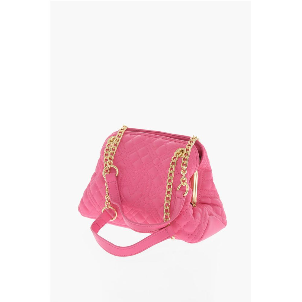 Moschino LOVE Quilted Mini Handle Bag with Golden Logo