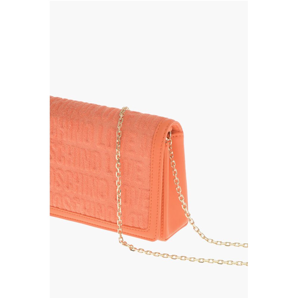 Moschino LOVE Terry-Cotton Shoulder Bag with Embossed Logo
