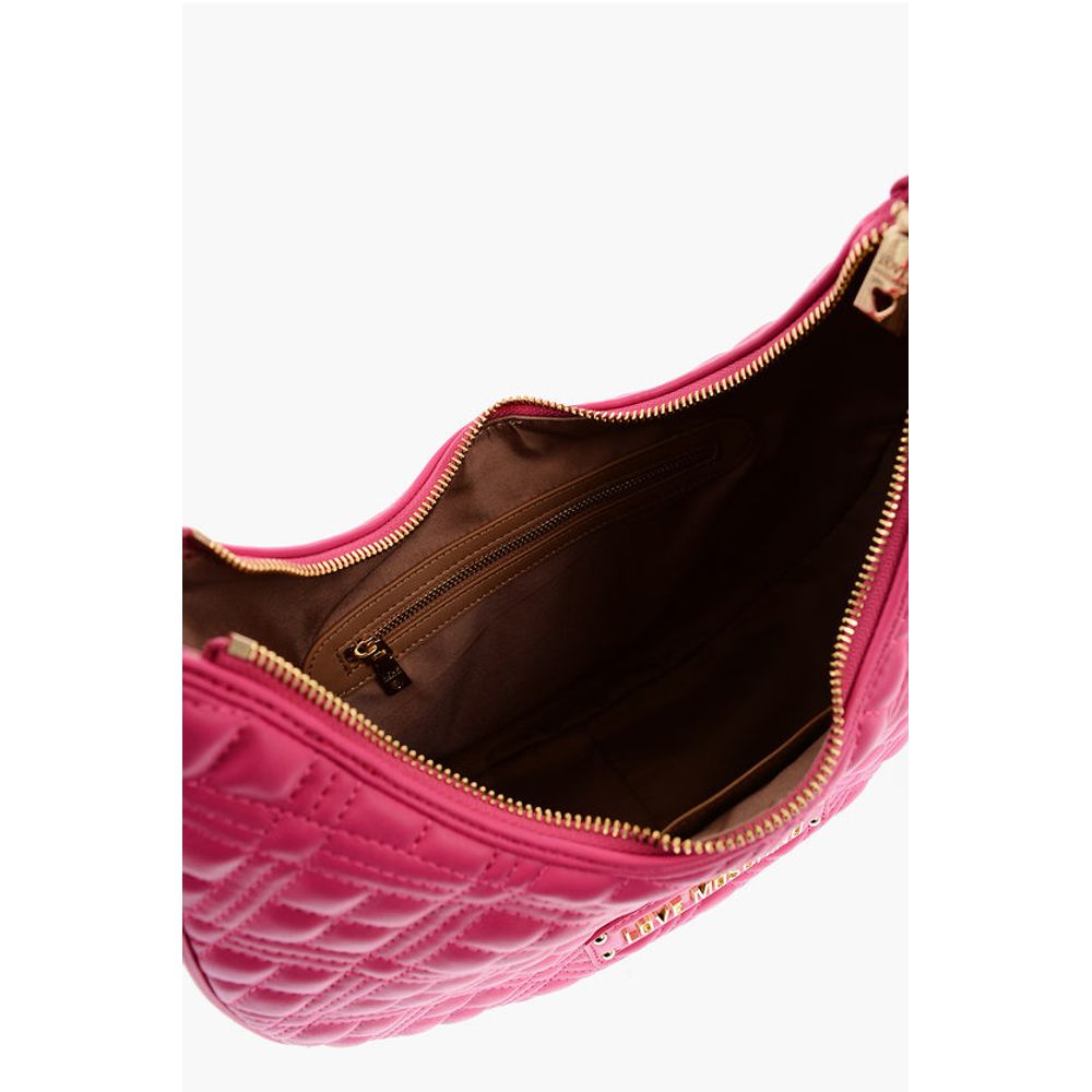 Moschino LOVE Quilted Faux Leather Hobo Bag