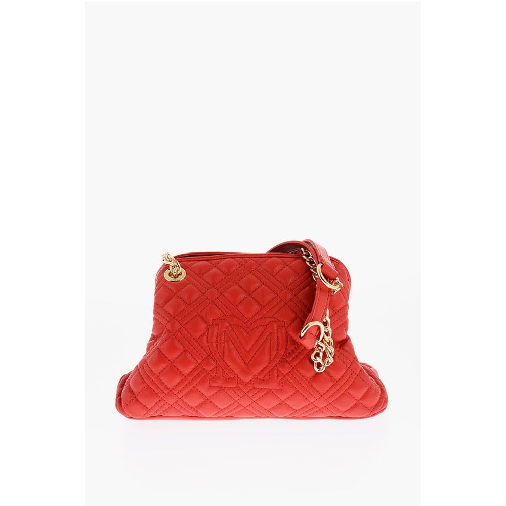 Moschino LOVE Quilted Faux Leather Shoulder Bag