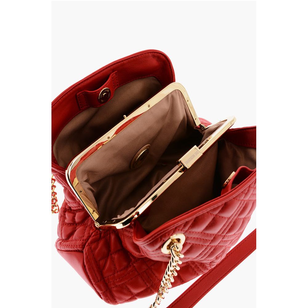 Moschino LOVE Quilted Faux Leather Shoulder Bag
