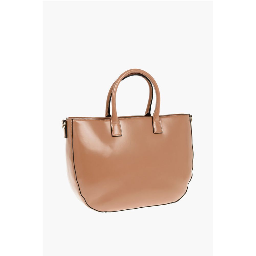 Moschino LOVE Removable Shoulder Strap Faux Leather Tote Bag