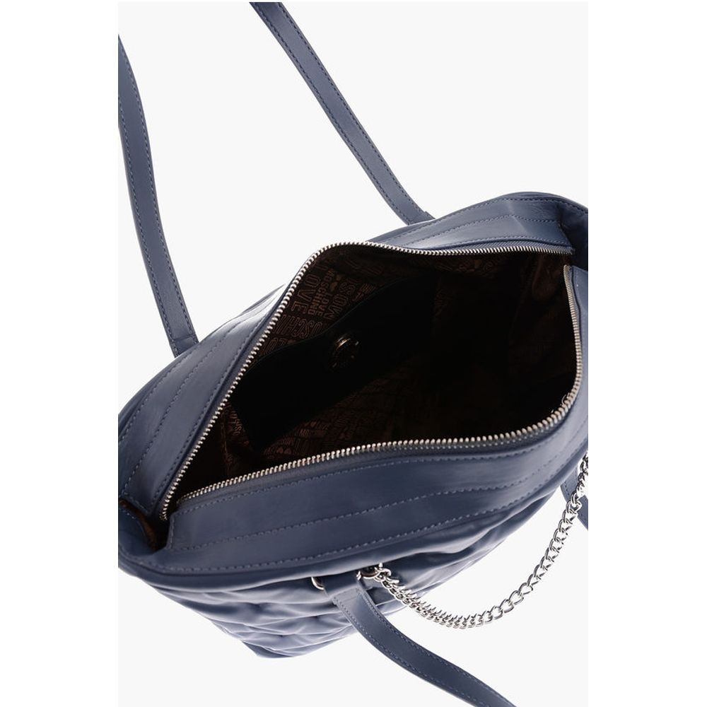 Moschino LOVE hearts embossed faux leather shoulder bag