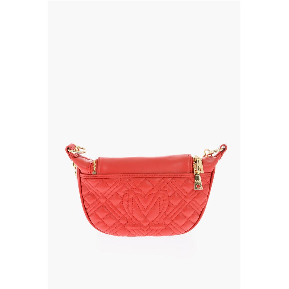 Moschino LOVE chain handle quilted faux leather bag