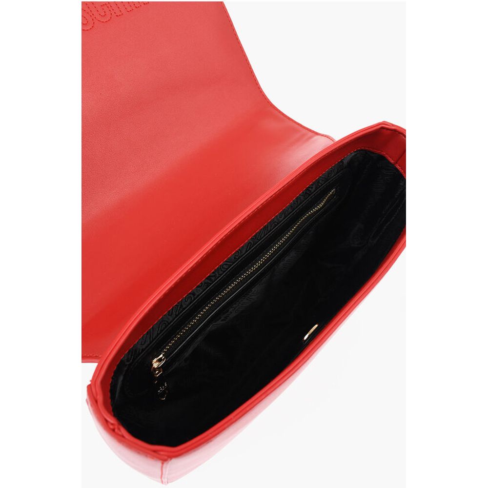 Moschino LOVE Faux Leather Shoulder Bag with Golden Details