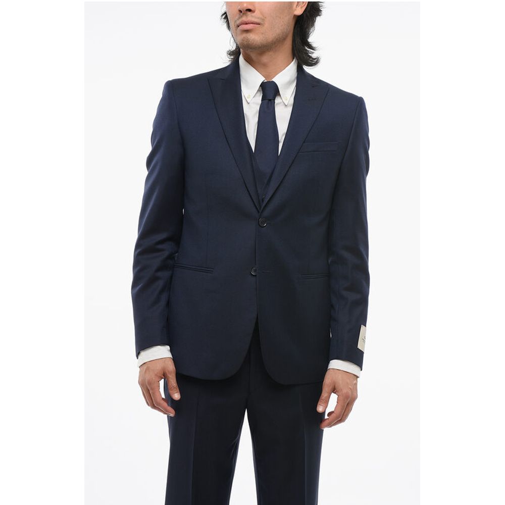 Corneliani CC COLLECTION 3-Piece REFINED Suit with Peak Lapel